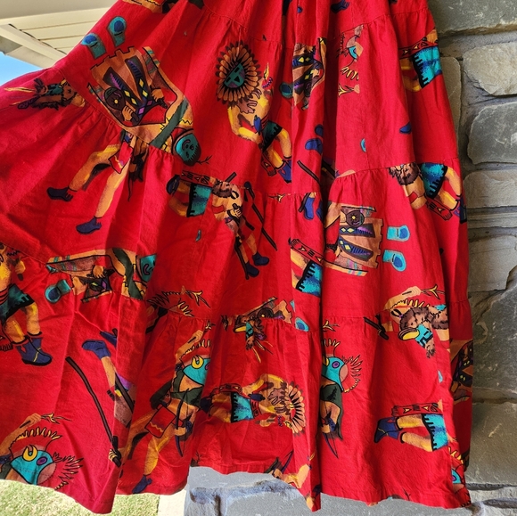 Vintage Handmade Native American Maxi Skirt - Picture 3 of 5